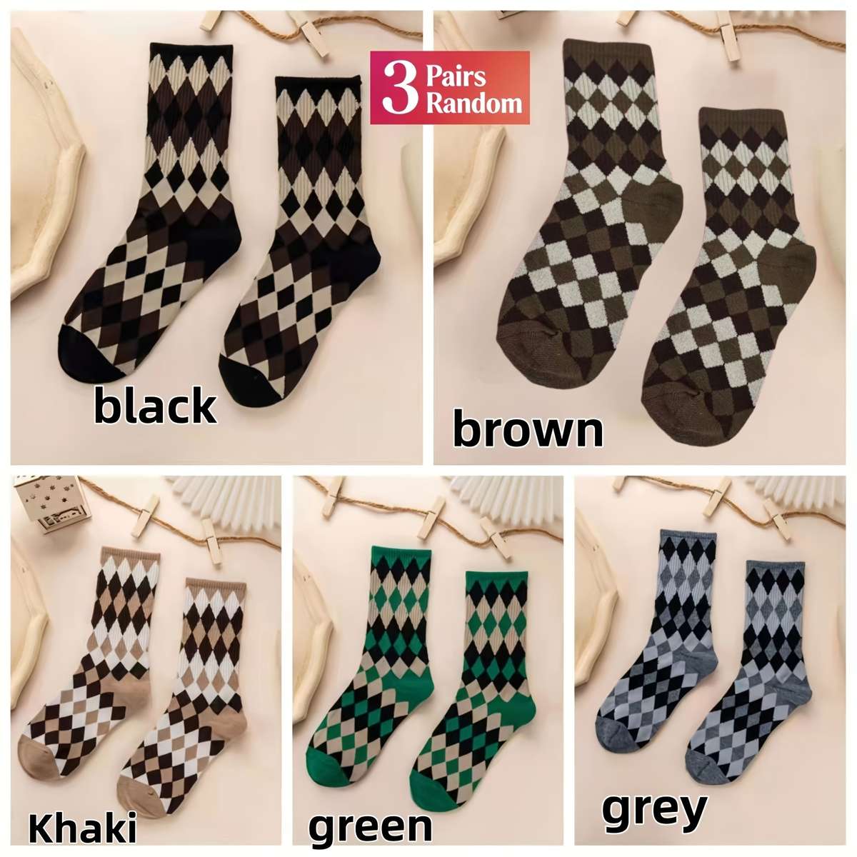 Women S Socks Color Mixed Colors Random3 Pairs Size Onesize