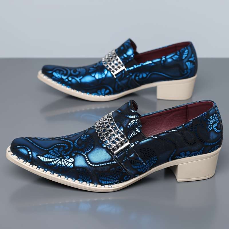 Mens Leather Shoes Color Royal Blue Sizeuk 5.5