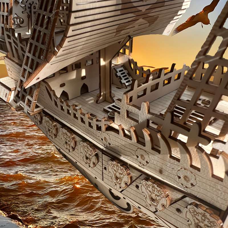 3D Jigsaw Puzzle Model Ship Model Pirate Ship