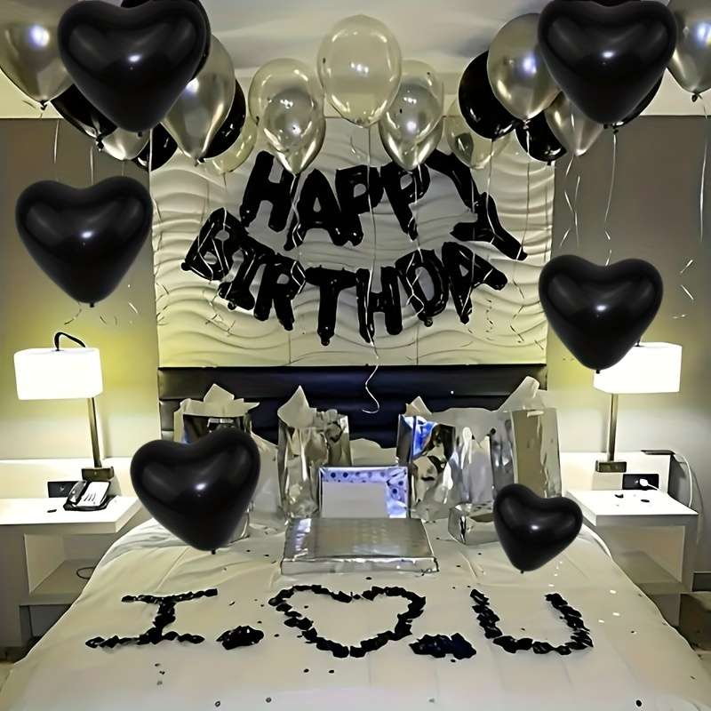 25Pcs Handcrafted Sturdy Vibrant Heart Shaped Latex Balloons For Wedding Events