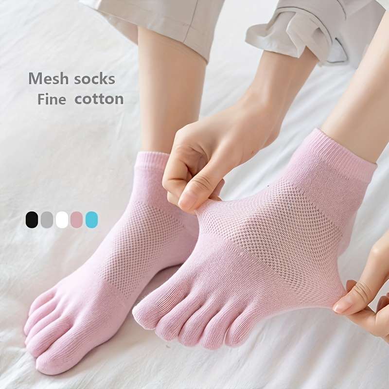 Women S Socks Color 5Pairs White Size Onesize