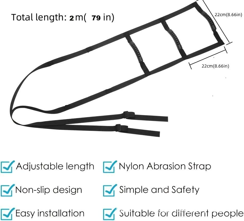Handrail Items Rise Assist Strap Reinforced With 5 Handles