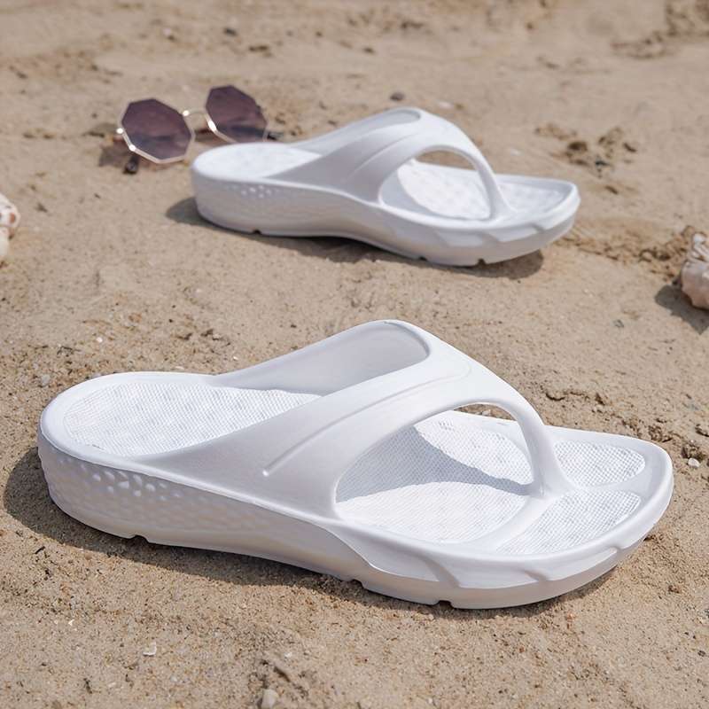 Ladies Summer Flip Flops White Uk 7.5-8