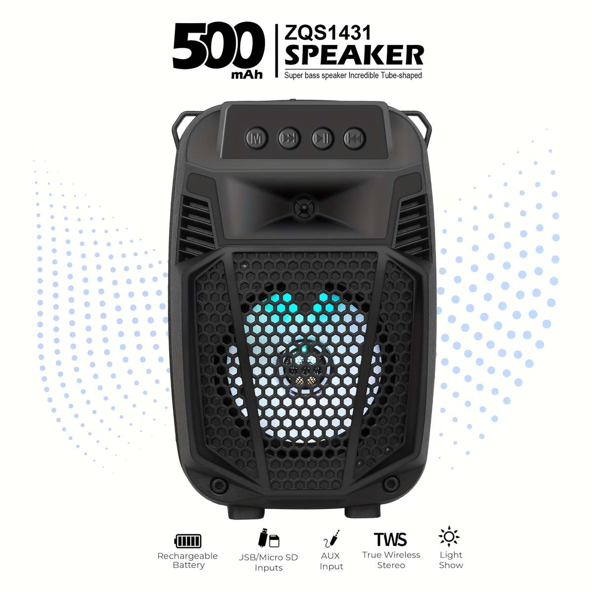 Smart Featuring Crystal Sound Dual Portable Wireless Speakers For Festival