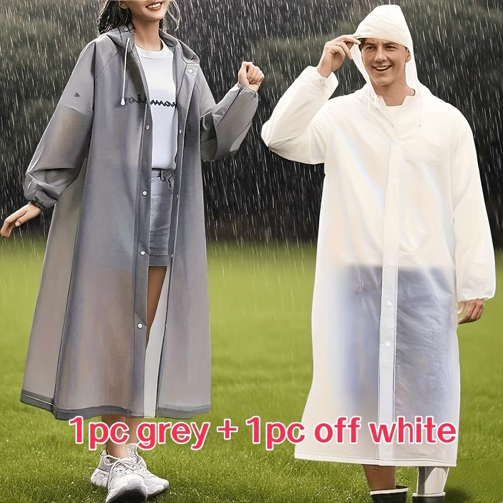 Raincoat White One Size Fits All  Gray One Size Fits All