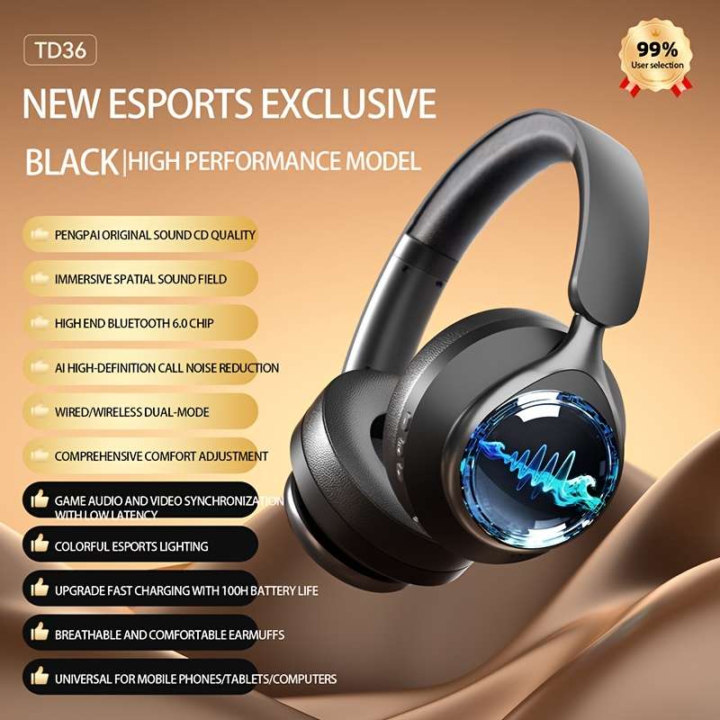 Headset Black Includes 2 Pcs Earmuffs