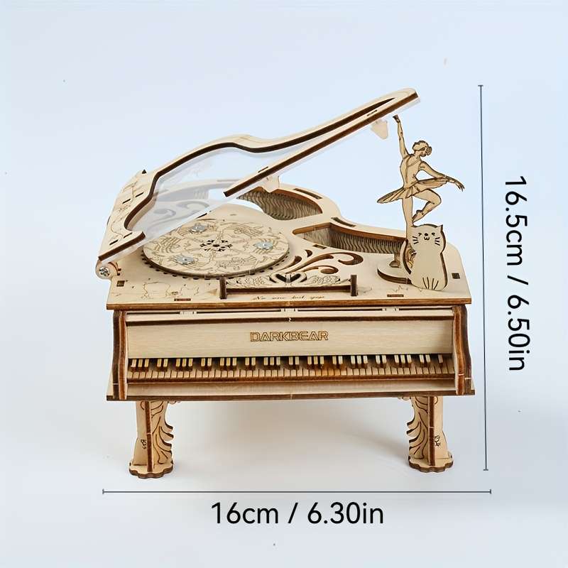 3D Puzzle Musical Instrument Model Color Piano Music Box