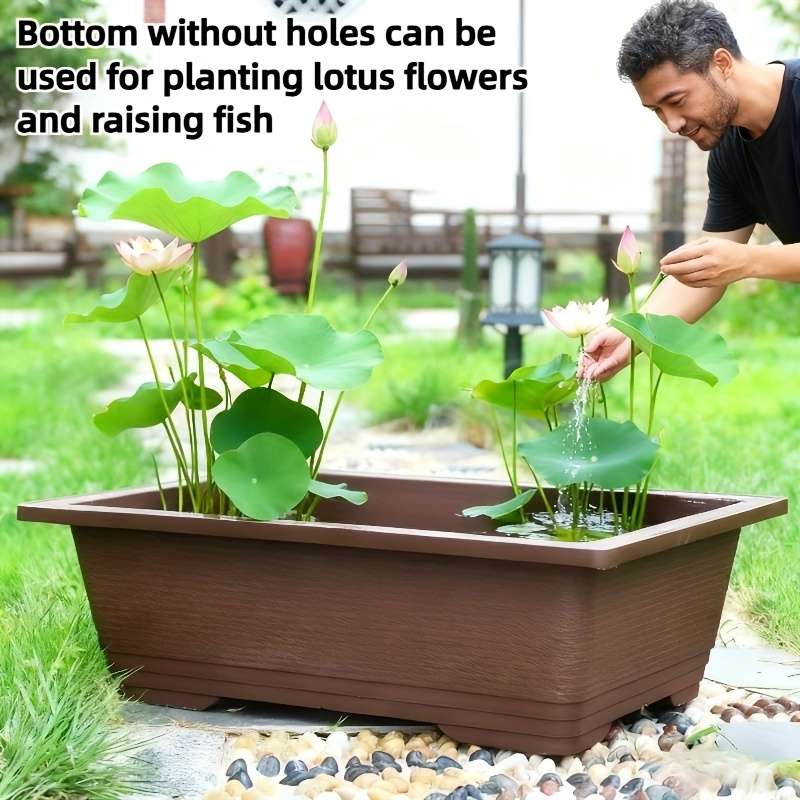 Flowerpot Model Square Basin No Hole At The Bottom 2 Pack
