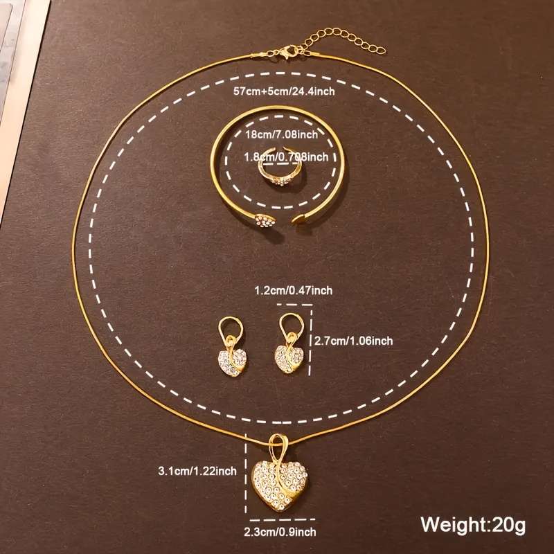 Classic Women Quartz Watch Simple Jewelry 1864 Silvery Set 6 Piece Womens