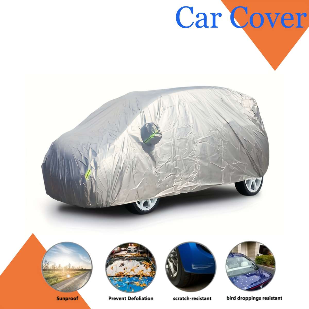 Car Cover Color Silvery Size Hatchback 2M