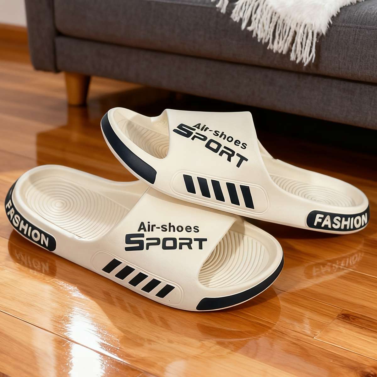 Men Slippers Summer Style White Size Uk 7.5