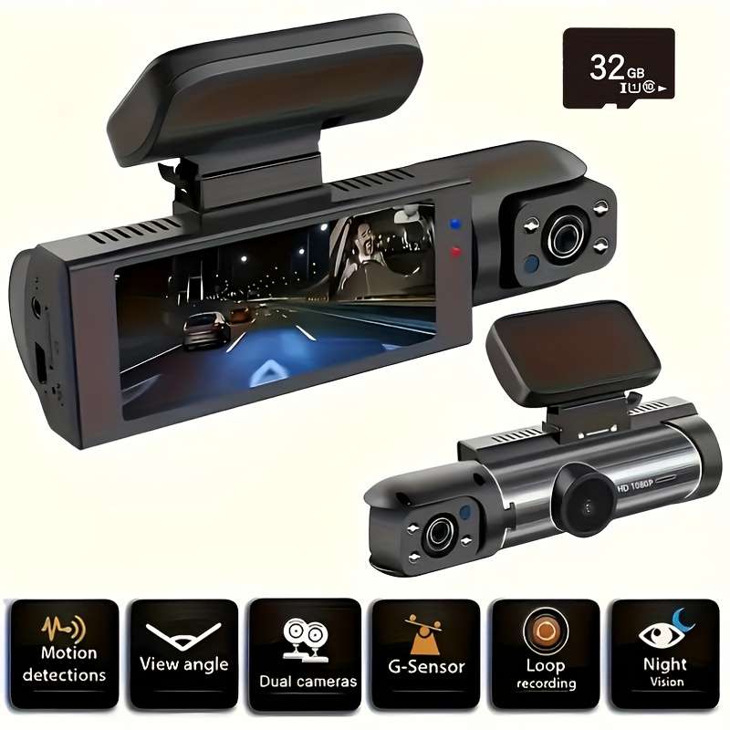 Exclusive Hd Front Interior Car Dash Cam With Sensor Night Vision Loop