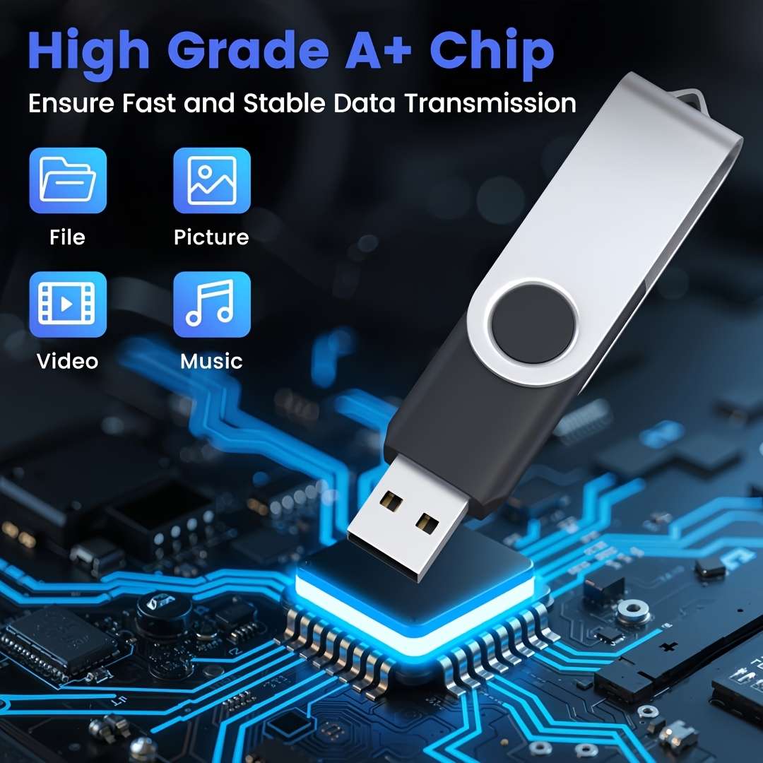 Usb Flash Drive Color 5 Pcs Red Storage 2Gb