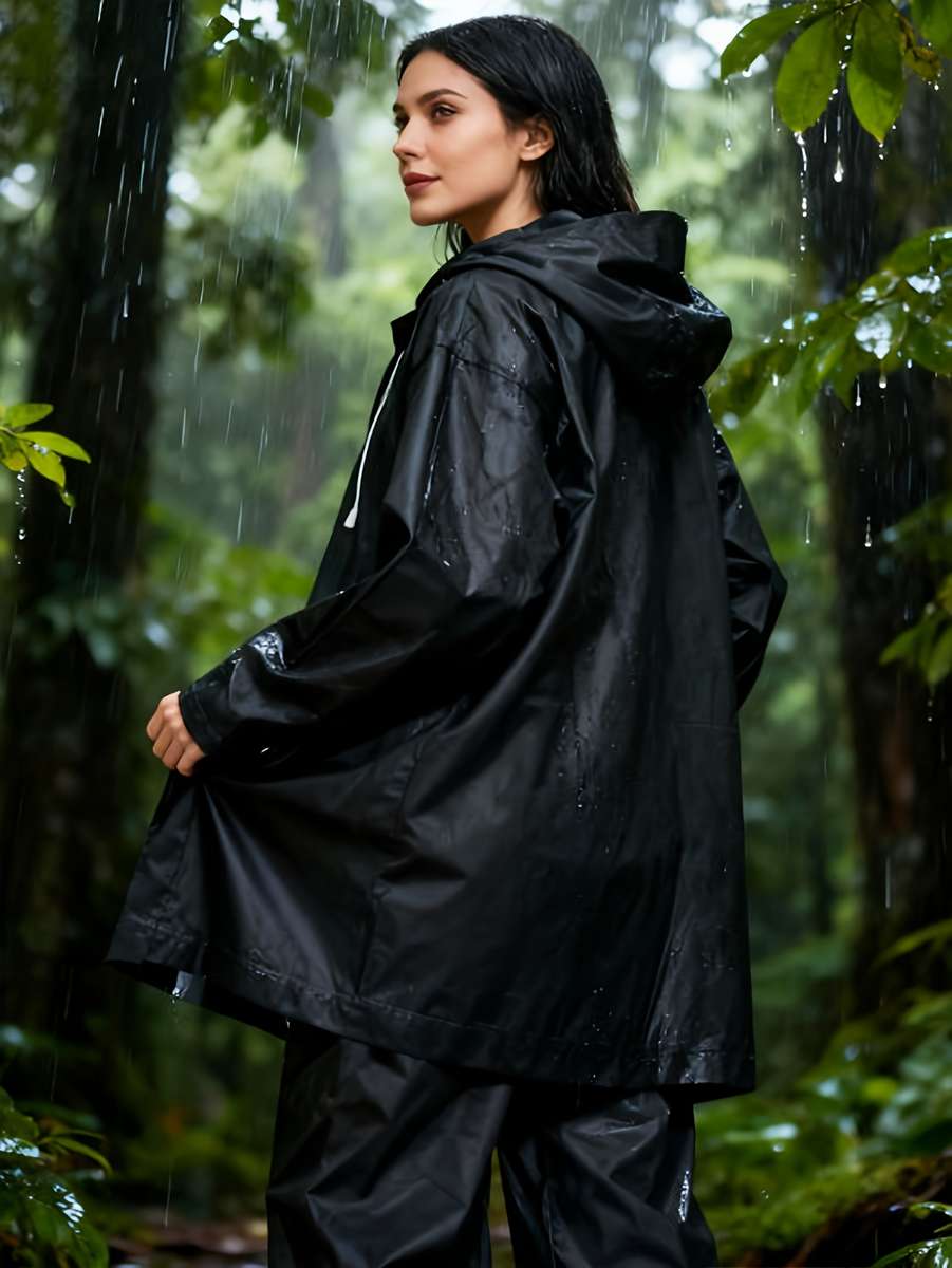 Raincoat Dark Gray Size Asian Onesize