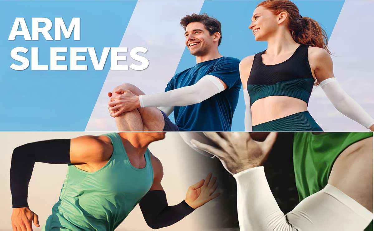 Sunscreen Sleeves Color 3 Pairs 2 Black 1 White