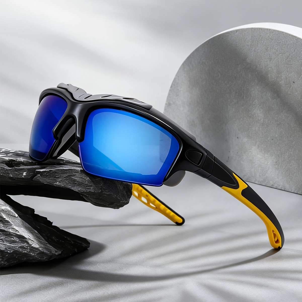 Cycling Glasses Color White Red Frame Orange Film