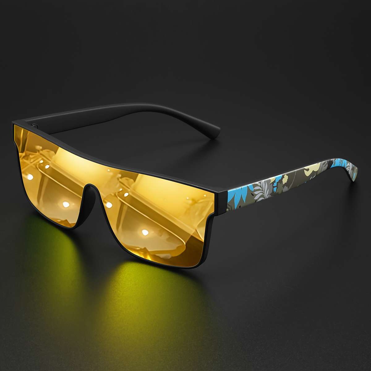 Mens Glasses Color C7 Golden Mirror