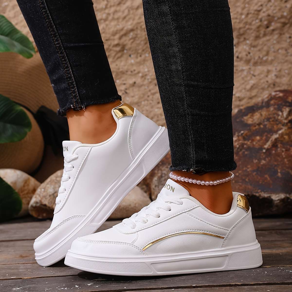 Women S Sneakers Color Bronze Sizeuk 7.5