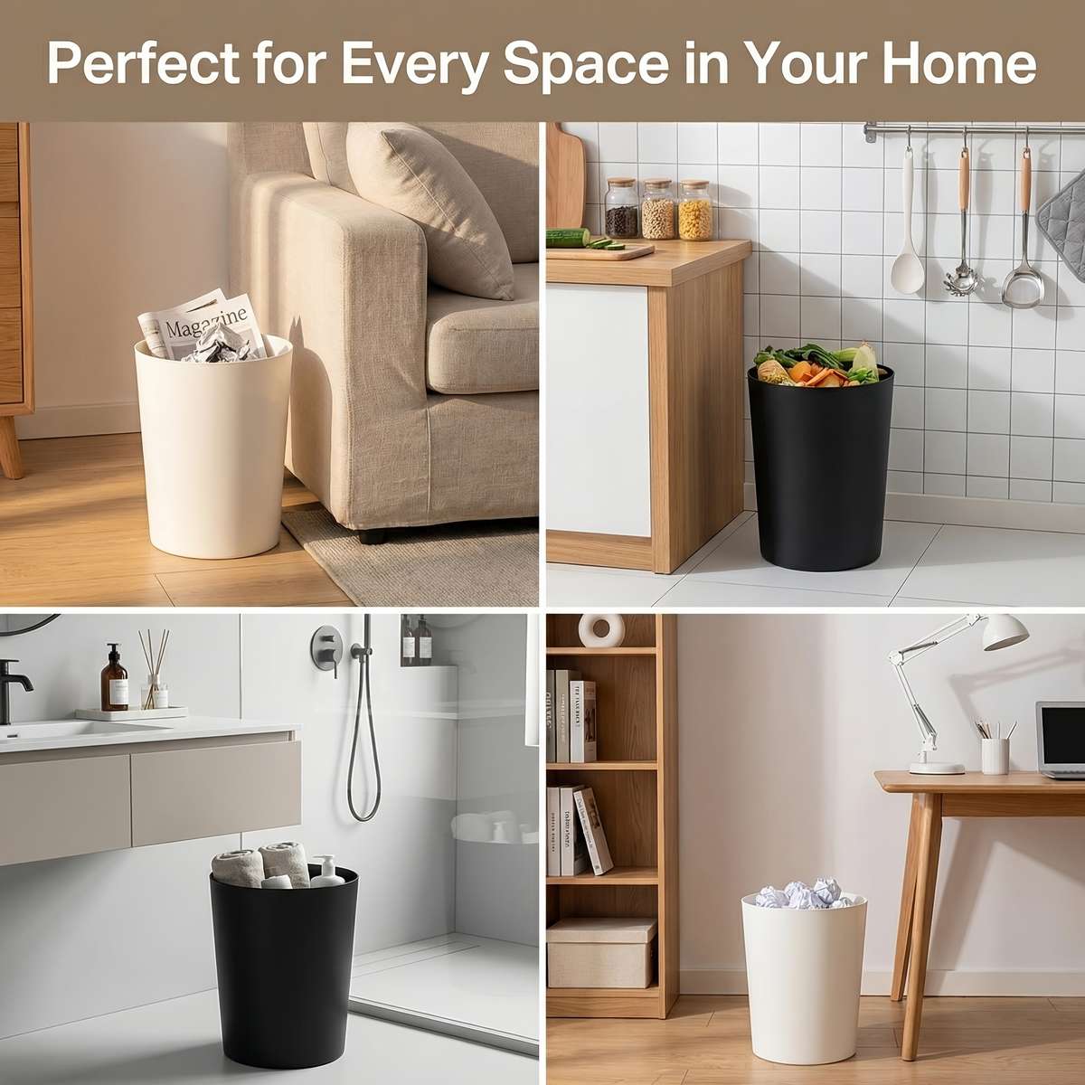 Garbage Can Color White Quantity2Pcs