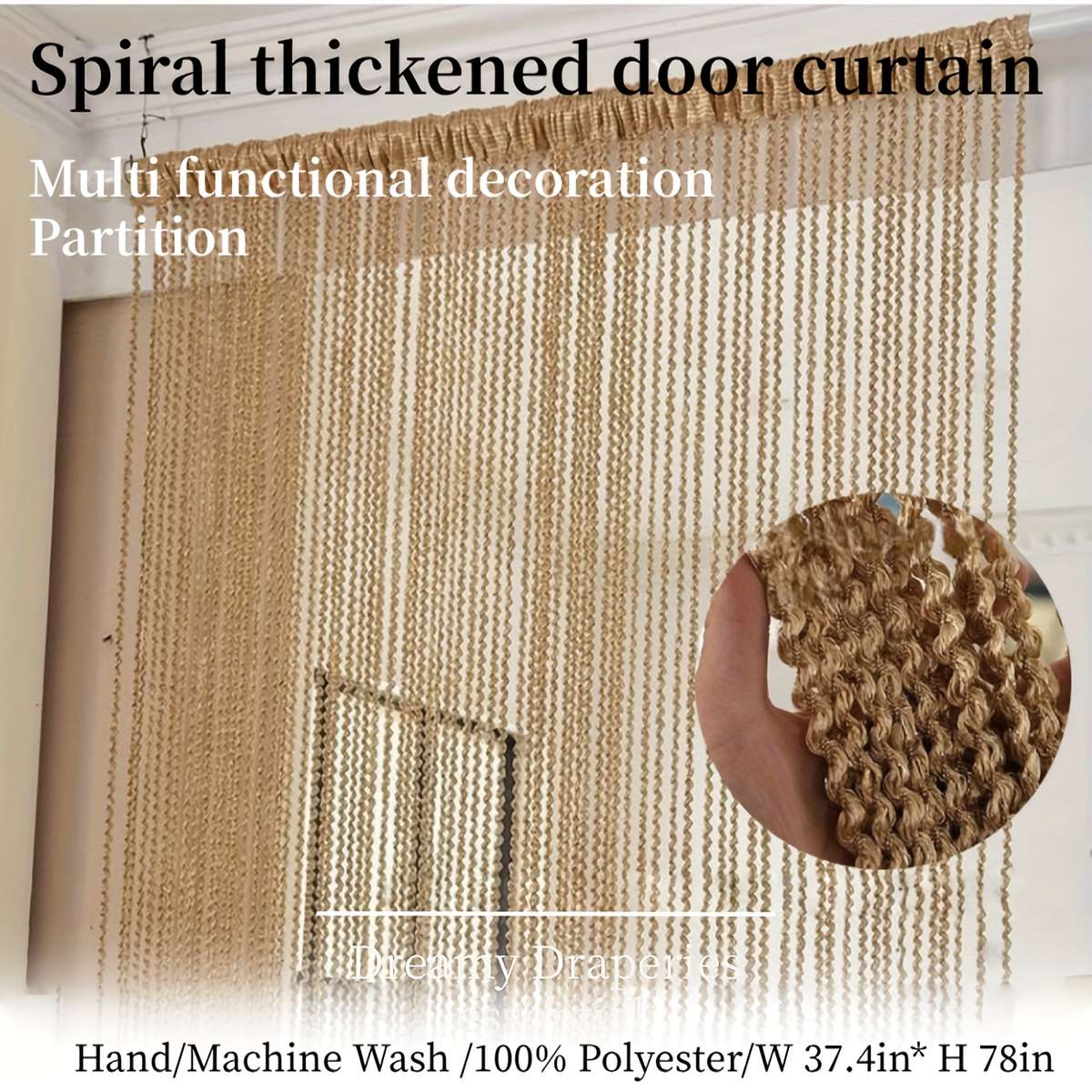 Door Curtain Color Grey 1 Pc