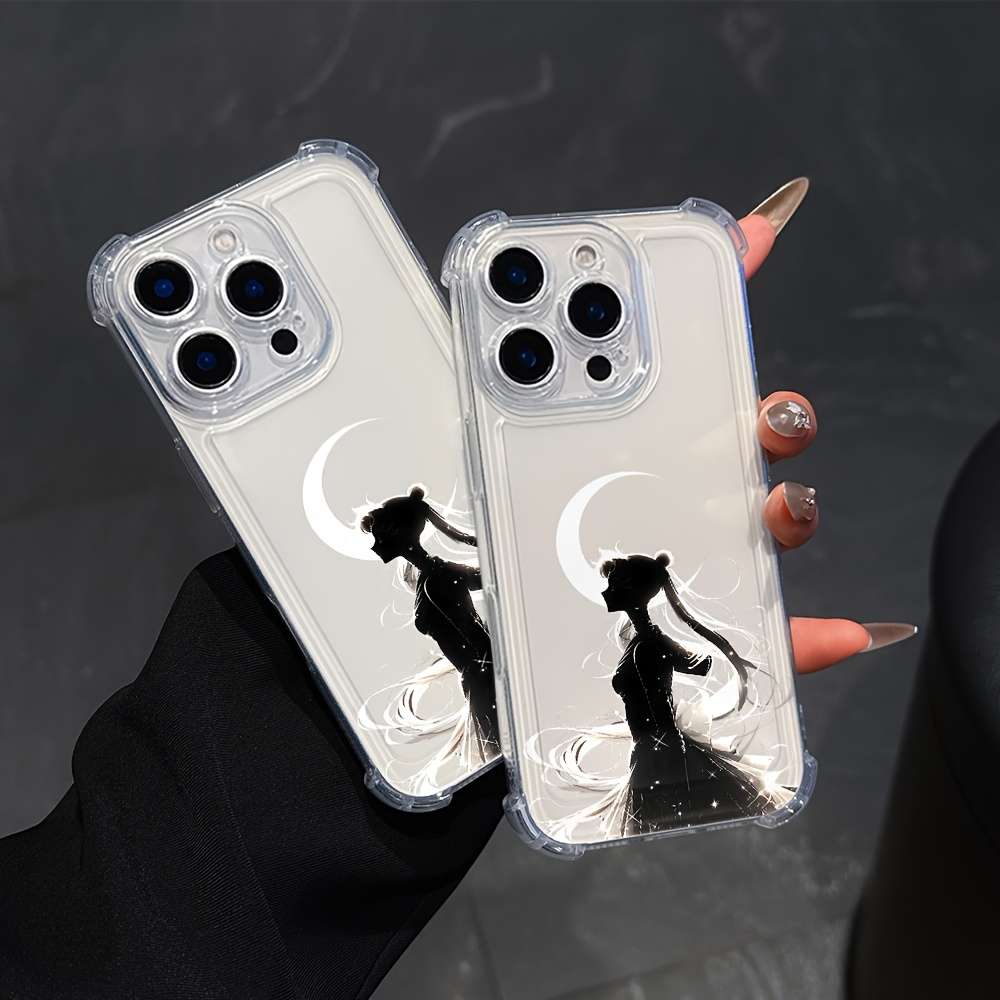 1Pc Mixed Color  For iPhone 7 Plus 8 Plus Moon Girl Phone Case