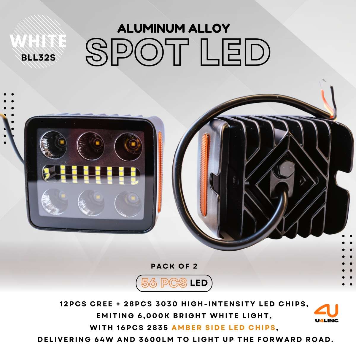Car Lights Quantity 2Pcs With Amber Light