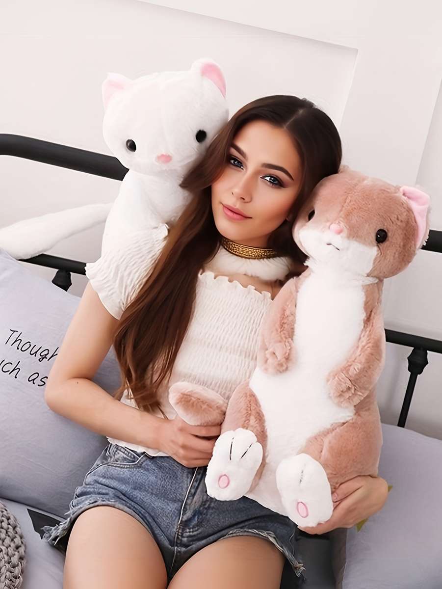 Plush Toyss color White Ferret size One size 50 cm 0.54 kg