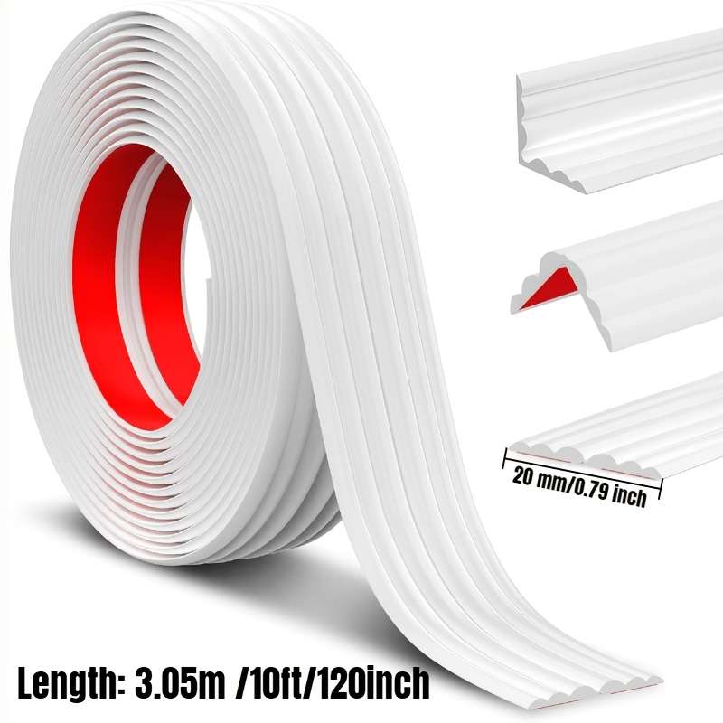 Skirting Board Cream White Flavors 305Cm3.05M*2Cm