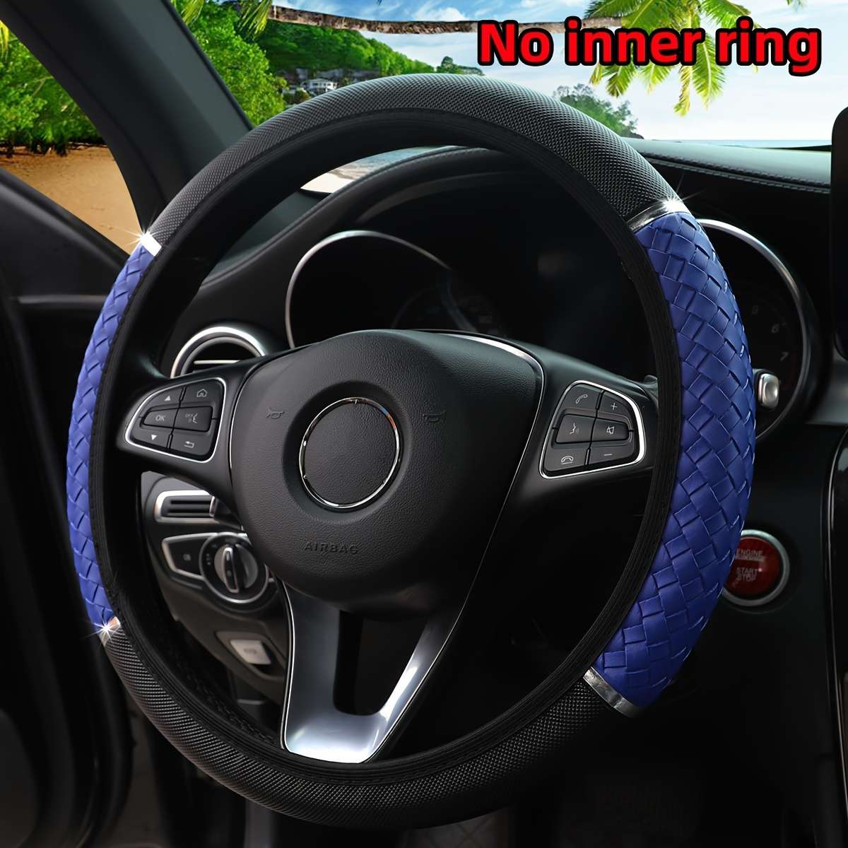 Car Steering Wheel Cover Gray