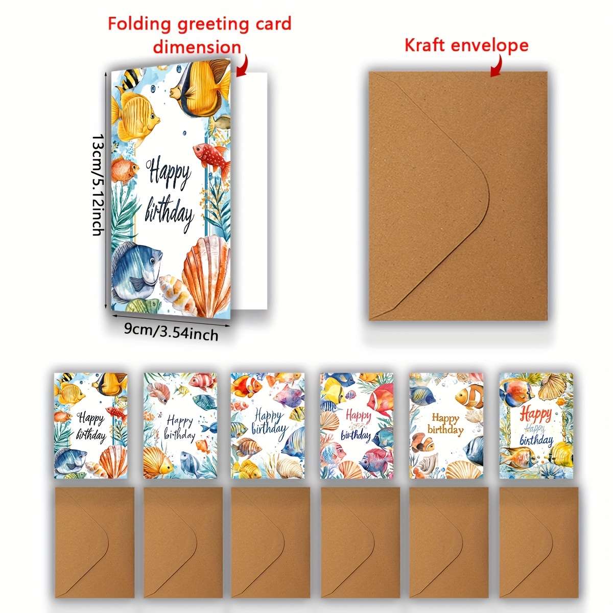 Greeting Cards Quantity 6Pcs