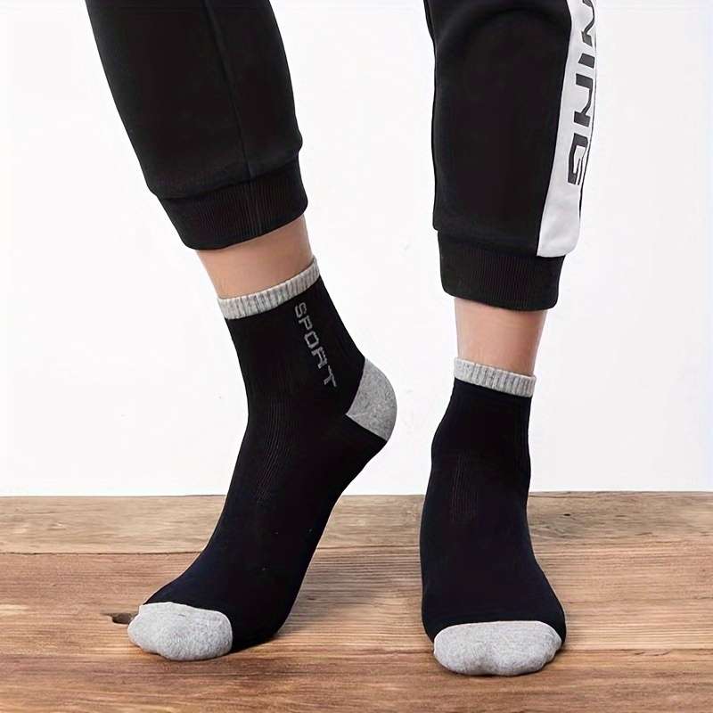 10 Pairs Black One Size High Elastic Socks