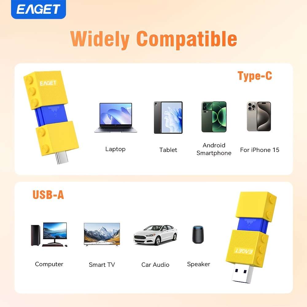 Usb Flash Drive Color Yellow White Storage 64Gb