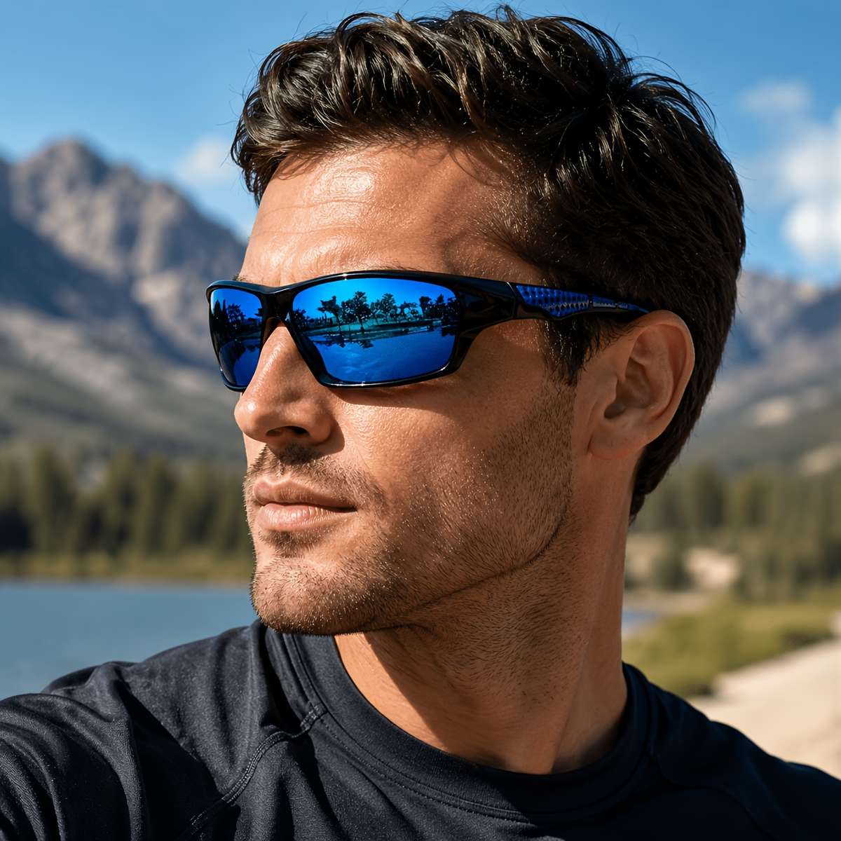 Cycling Glasses Color Blue