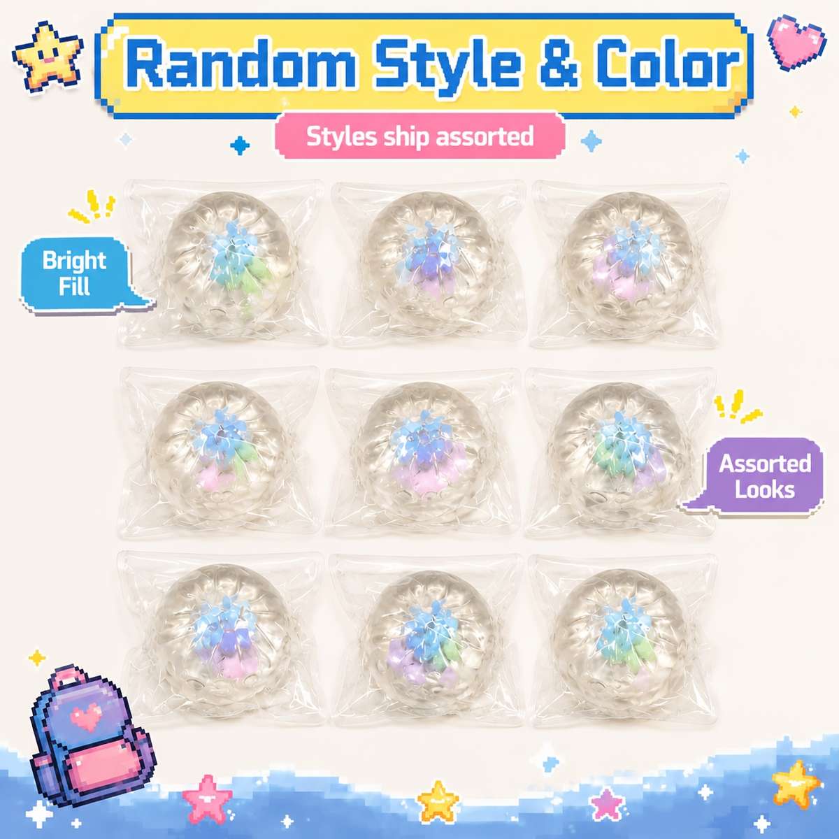 Squeezable Toys Style 2Pcs Candy Small Buns Items Random Style