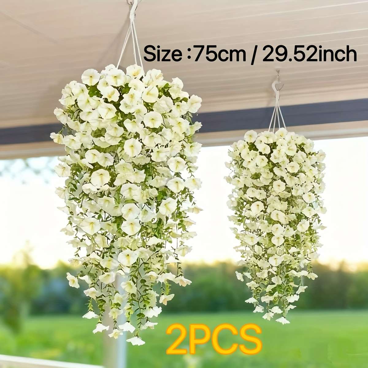 Simulated Flower Quantity 2Pcswhite