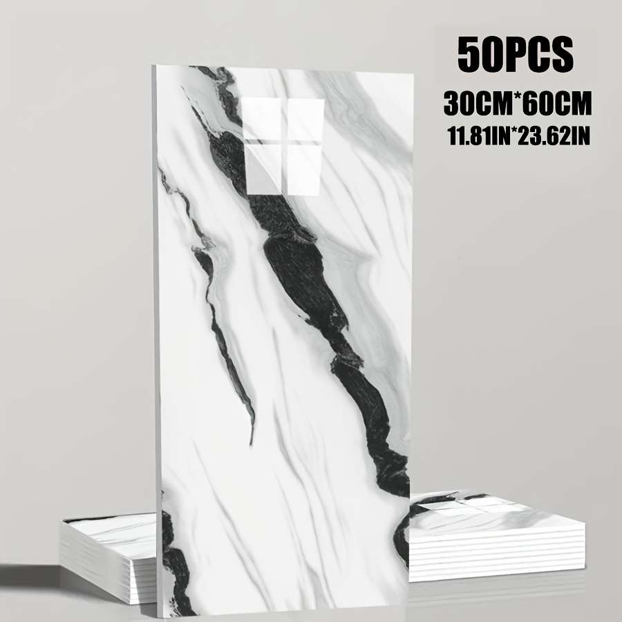 100PCS Premium High Density Light Luxury Imitation Marble Pattern Wallpaper