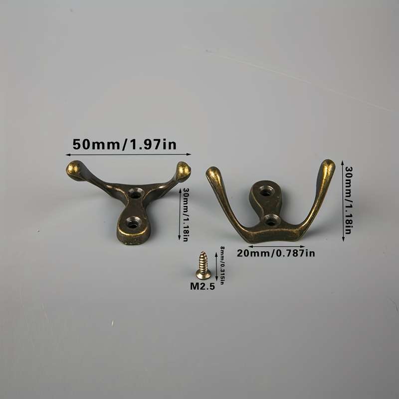 Hook Upquantity 6Pcs With Matching Vintage Screws