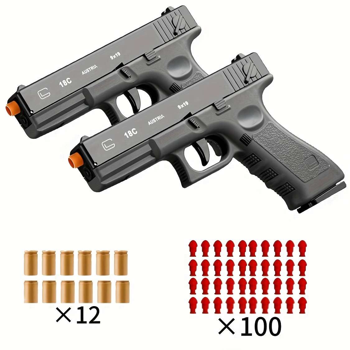 Toy Gun Items 2Pcs Black
