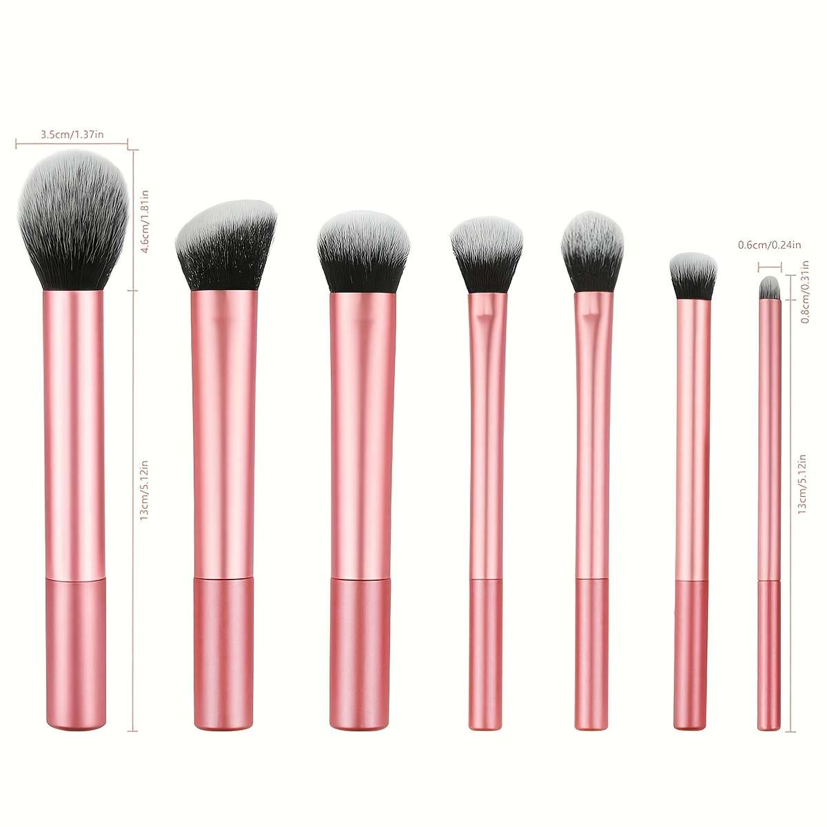 Makeup Brush Set Color 7Pcs Orange