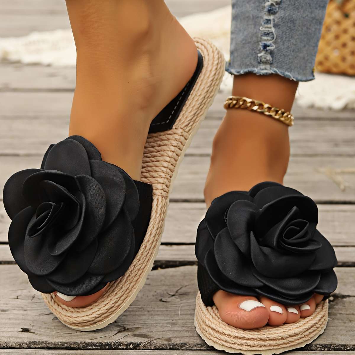 Ladies Summer Flip Flops Black Uk 2