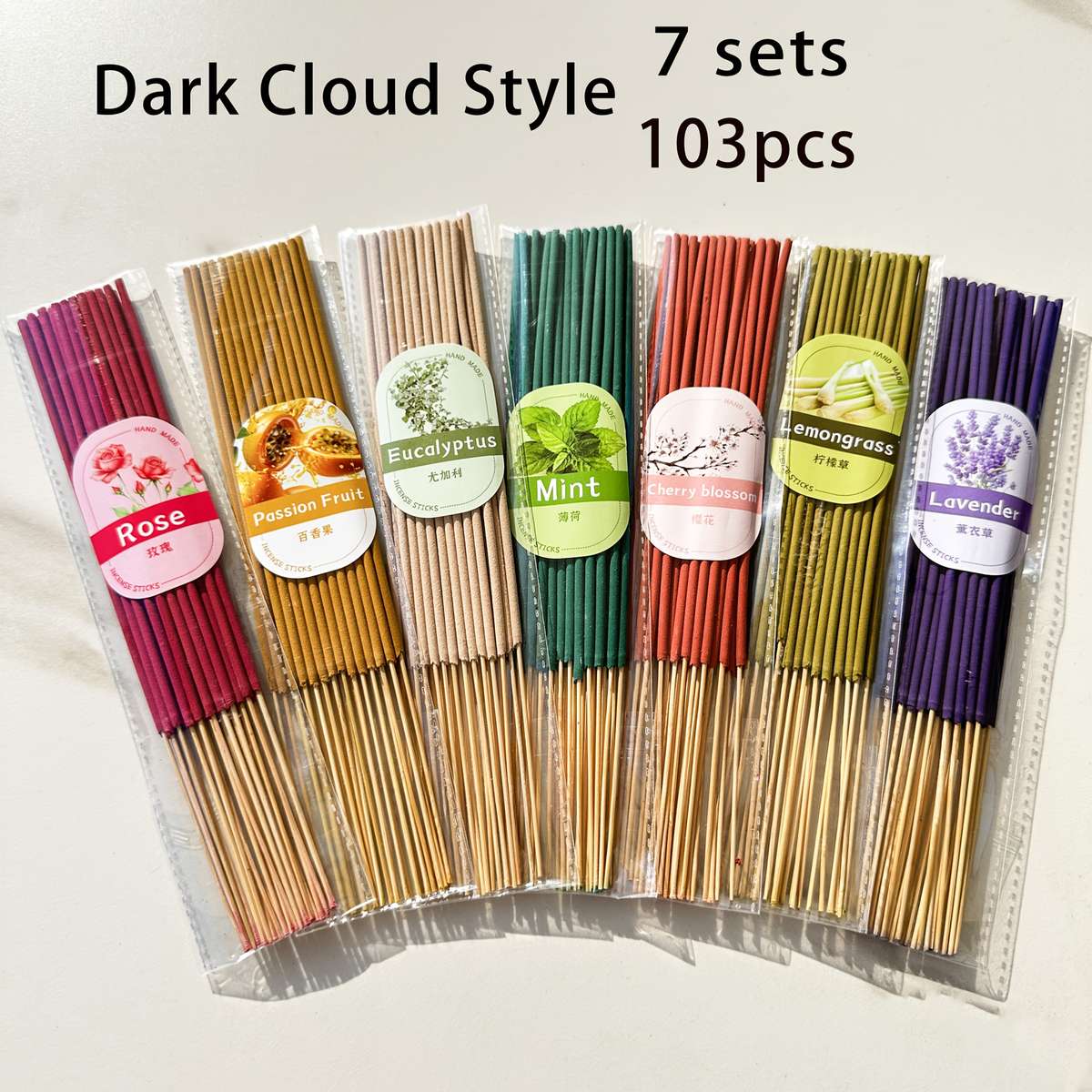 Scenteincense Sti Quantity 7 Sets Of 103 Pieces Black Cloud Style Set
