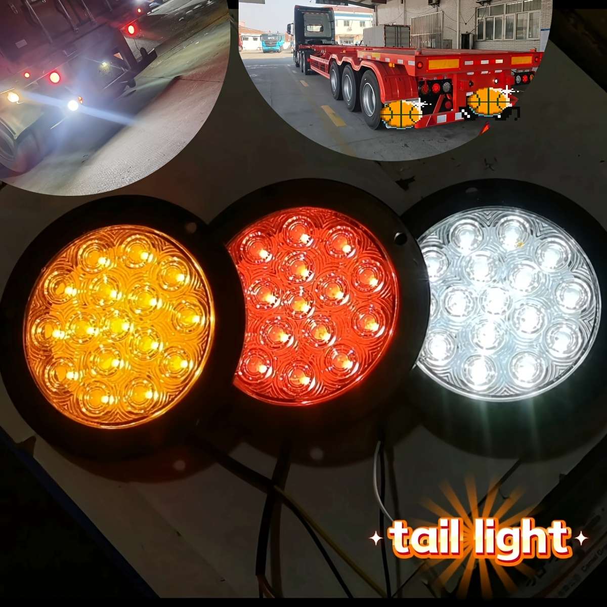Car Lights Color Red 2 Pieces