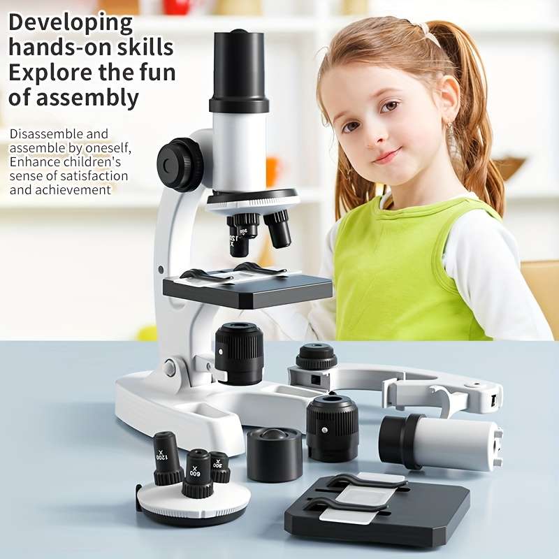 Microscope Kit Designed Students 300X 1200X Zoom Scientific Science Experiment