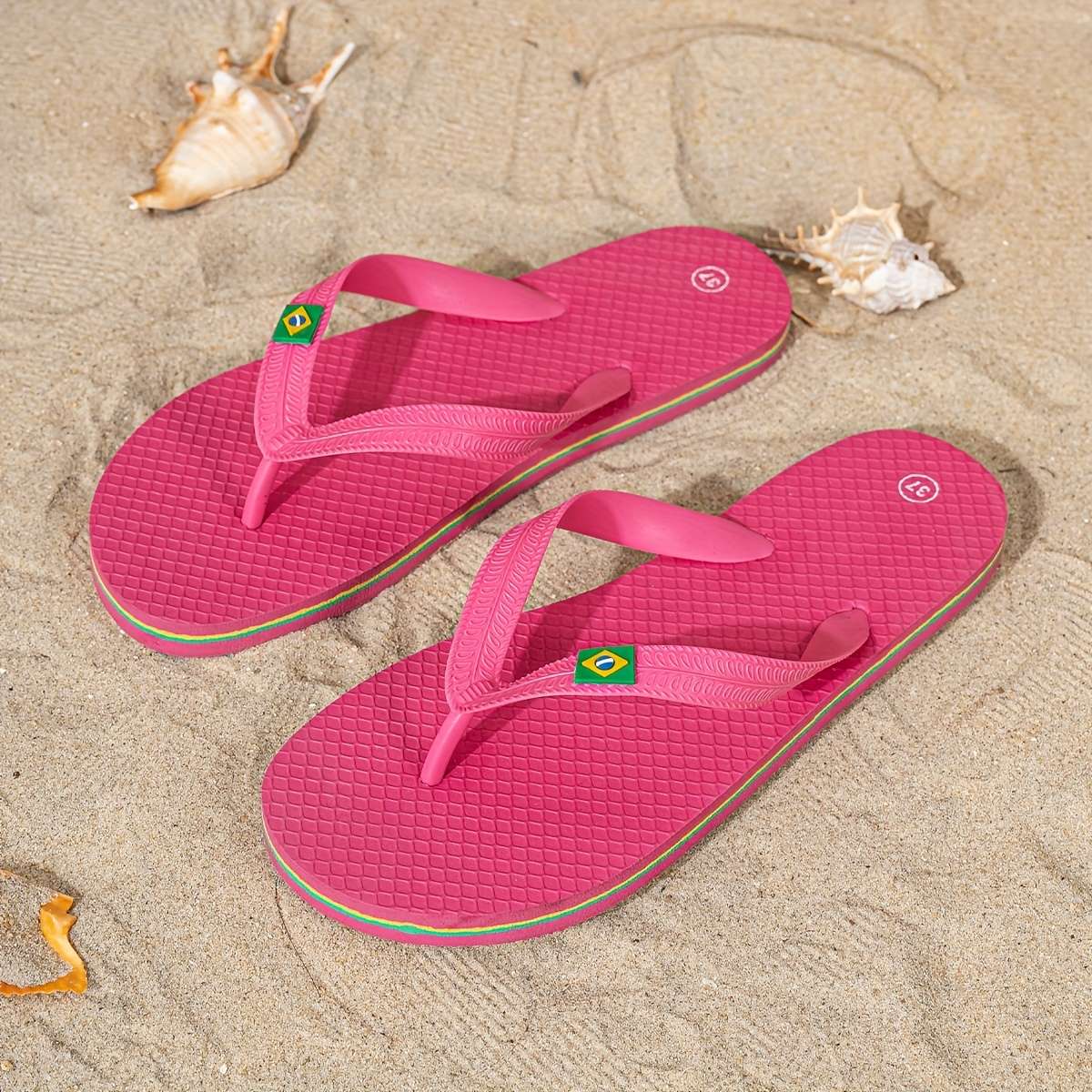 Ladies Summer Flip Flops White Uk 7.5