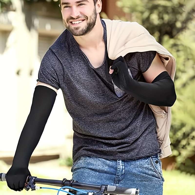 Sunscreen Sleeves Items 2 Pair Navy Gray
