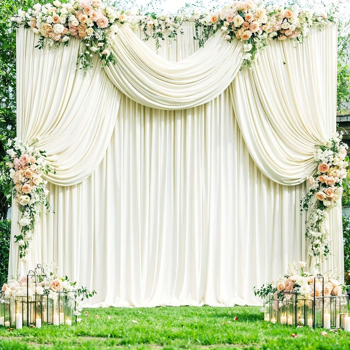 Wedding Supplies Color Red Size 6.1X3.05Meter4 Panels 152.4Cm X 3.05Meter