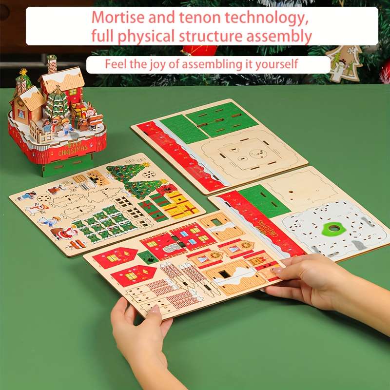 Building Toy Architectural Model Toy Set Model Christmas Cottage