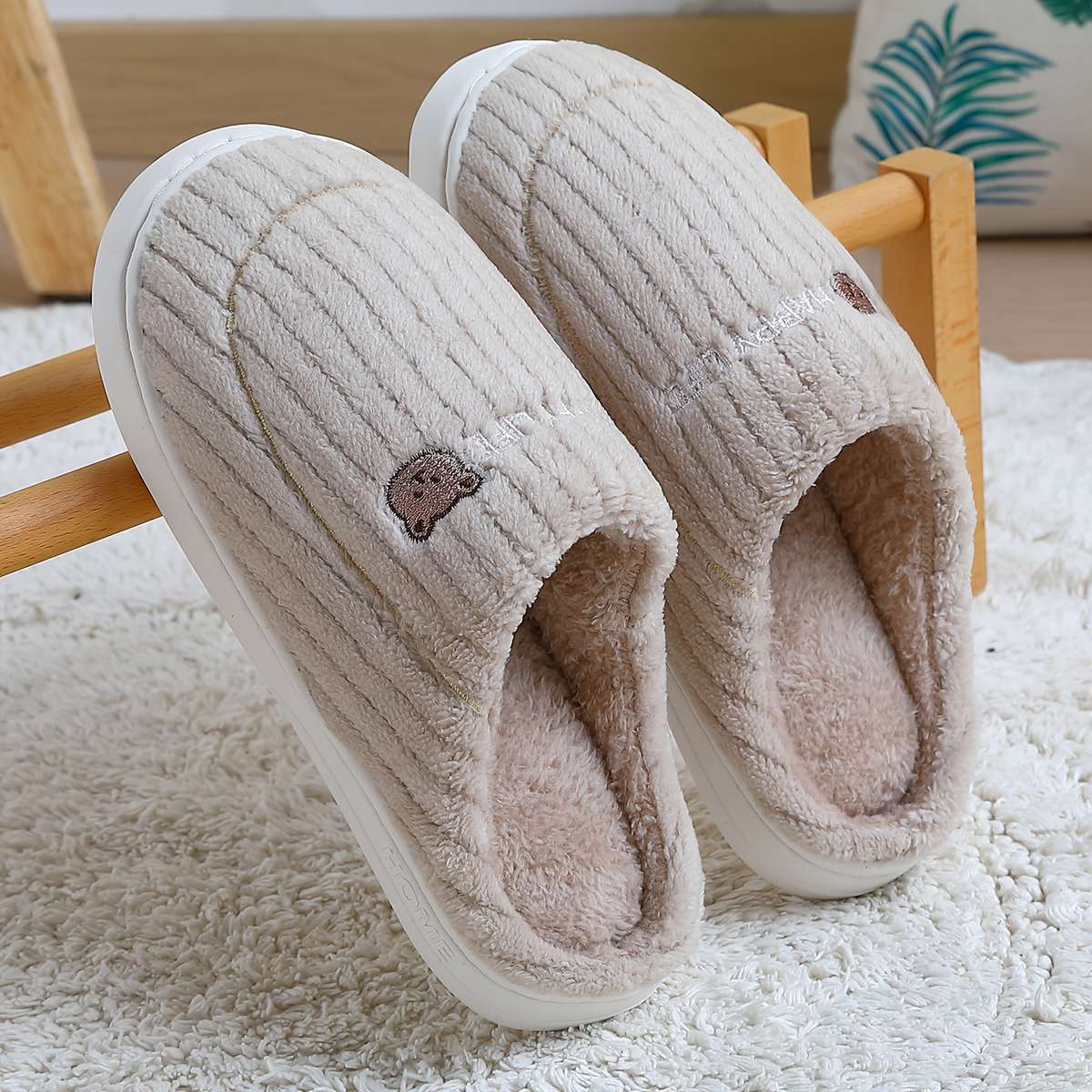 Cotton Slippers Color Grey Sizeuk 6.5-7