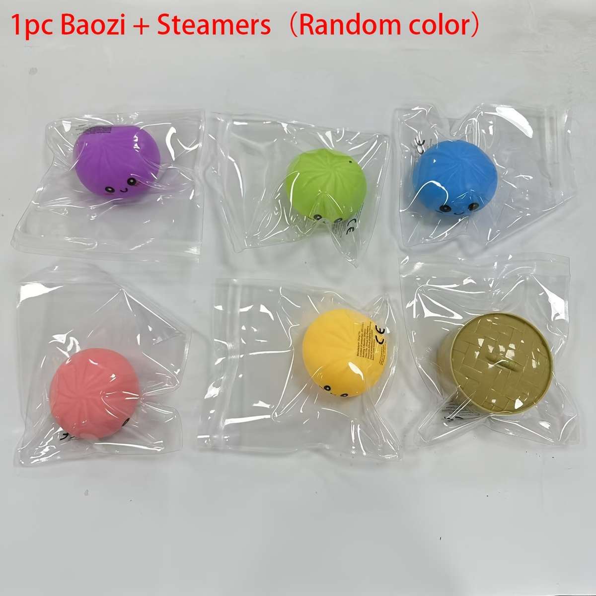 Squeezable Toys Color Random Color Style Style Steamed Buns Steamer
