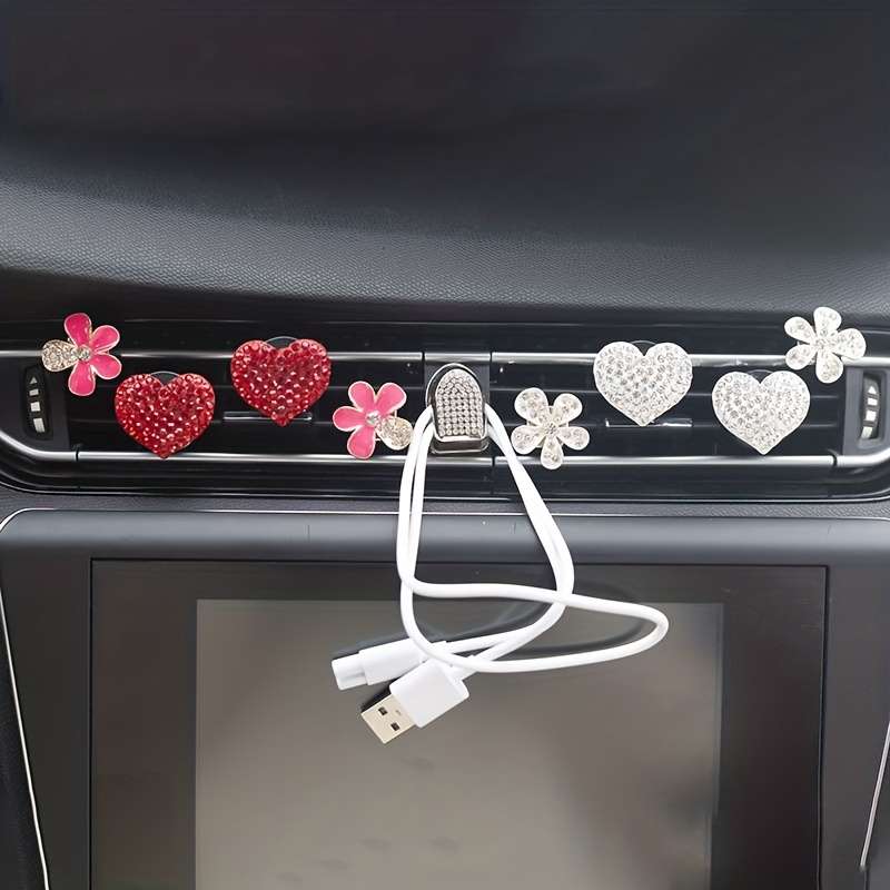 Car Interior Decor  5Pcs Pink